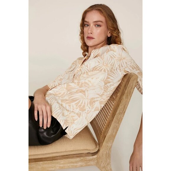 Anine Bing Austin Top in Yellow Small Womens Blouse Button Down - Picture 16 of 16